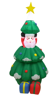 ALBERO DI NATALE GONFIABILE BABBO NATALE MOVIMENTO LUCI 180CM