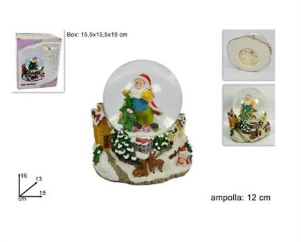 AMPOLLA CARILLON BABBO NATALE H16CM