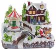 VILLAGGIO NATALIZIO CON GIOSTRA 22X18X18