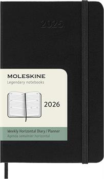 AGENDA MOLESKINE SETTIMANALE ORIZZONTALE A6 NERO