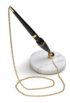 PENNA CON CATENINA BASE ADESIVA MARMO LEBEZ   1703