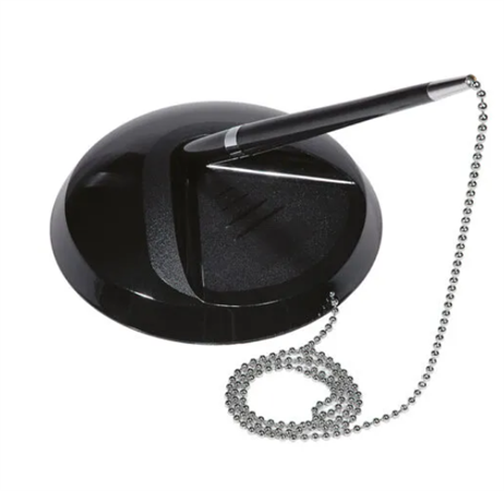 PENNA CON CATENINA BASE ADESIVA PLASTICA LEBEZ     1710