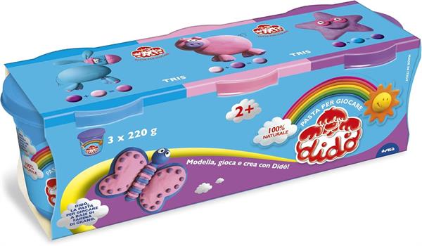 DIDÒ TRIS BARATTOLI 220 G AZZURRO-VIOLA-ROSA     390464