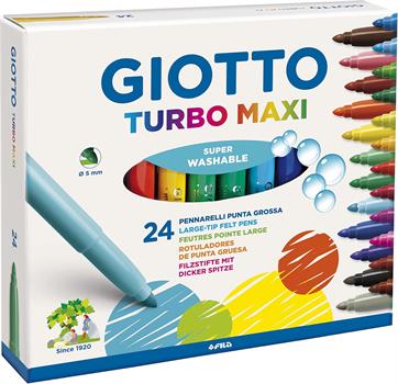 GIOTTO PENNARELLI TURBO MAXI DA 24 COLORI 455000