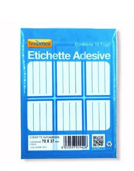 ETICHETTE ADESIVE 70X37 BORDO+RIGHE NIKOFFICE 42NIK116/1