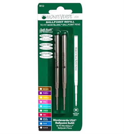 RICARICHE NERE PER PENNA A SFERA MONTBLANC MONTEVERDE  M132BK
