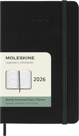 AGENDA MOLESKINE SETTIMANALE ORIZZONTALE A6 NERO