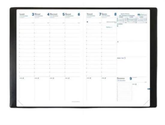 AGENDA SETT. PRENOTE QUO VADIS 21X29,7CM NERO 24088Q