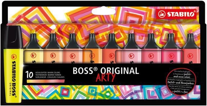 EVIDENZIATORE STABILO BOSS ARTY WARM COLORS 10PZ   70/10-1-20