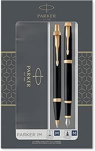 SET PENNA PARKER IM 2PZ NERO LUCIDO FINITURE ORO 2093216