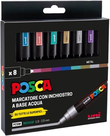 UNI POSCA METAL 8PZ            MPC5MM8P