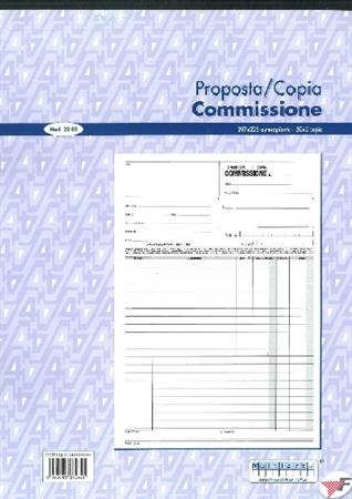 BLOCCO COPIA COMMISSIONE 50X2 C/CHIM. 297X225 2202 10736