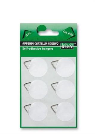 APPENDICARTELLI IN CARTA ADESIVO D.30MM 12PZ LEBEZ A-90