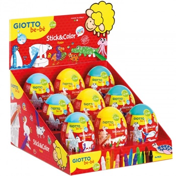ESP.GIOTTO BÈBÈ STICK&COLOR EGGS 9PZ            472700