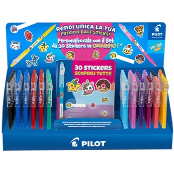 ESP.PENNE CANCELLABILI FRIXION STICK CON STICKERS 96PZ     010127