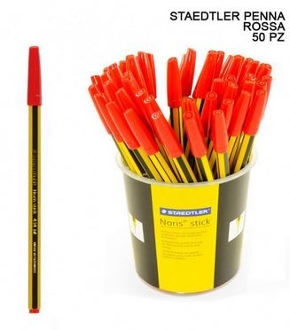 PENNA A SFERA NORIS STICK ROSSO STAEDTLER 50PZ.  434-02