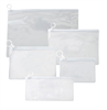 BUSTA CON ZIP PVC TRASPARENTE 24X12      01NIK441
