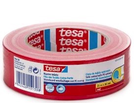 NASTRO ADESIVO TELATO 38X25MT. ROSSO TESA 56359-03