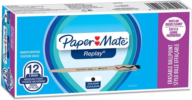 PENNA PAPERMATE CANCELLABILE REPLAY NERO 1MM S0190784