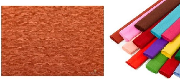 CARTA CRESPA IN ROTOLO MARRONE 40GR. 243