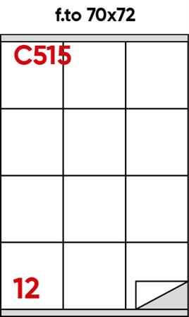 ETICHETTE ADESIVE 70X72 C515