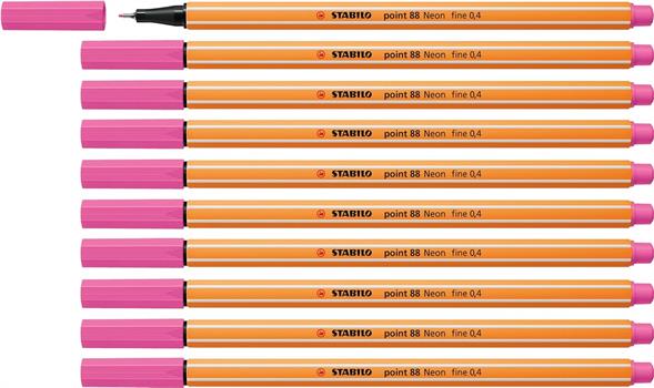 PENNARELLI STABILO POINT 88 NEON ROSA       88/056