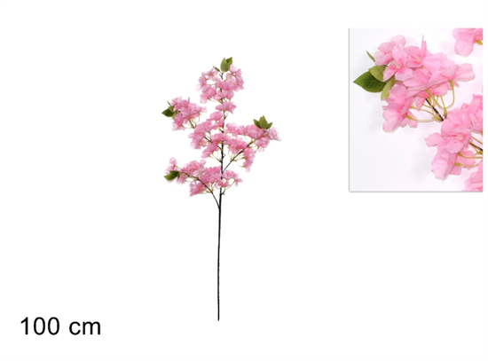 STELO FIORI PESCO CON FOGLIE DUE ESSE