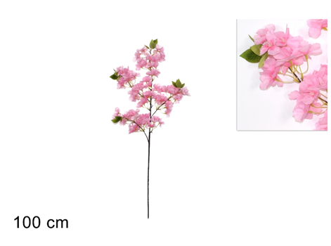 STELO FIORI PESCO CON FOGLIE DUE ESSE