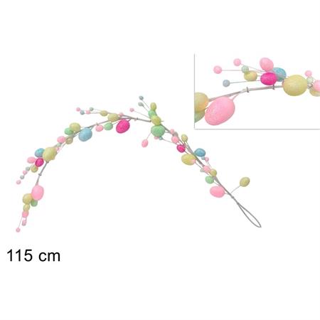 GHIRLANDA C/FIORI UOVA CM.115