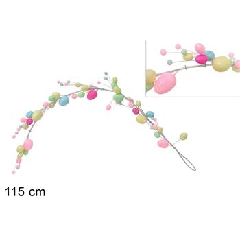 GHIRLANDA C/FIORI UOVA CM.115