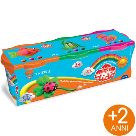 DIDO' SET 3 COLORI IN BARATTOLI DA 220 GR. FILA          390463