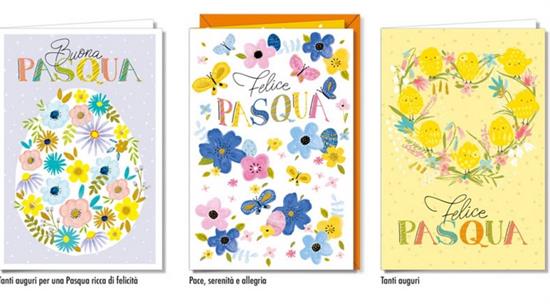 BIGLIETTI AUGURI PASQUA 12PZ PA8027