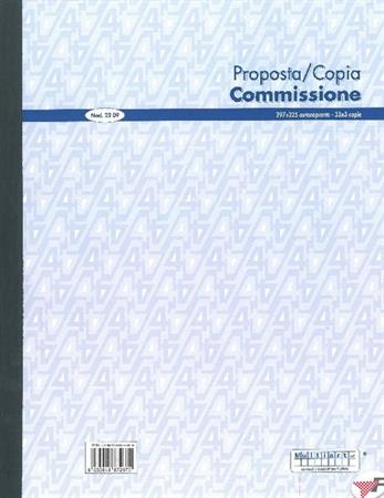 BLOCCO COPIA COMMISIONE A4 50X3COPIE 297X225 2209