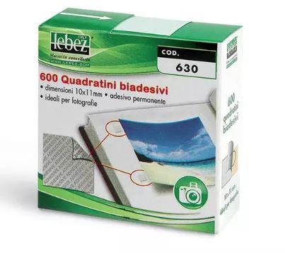 QUADRATINI BIADESIVI PER FOTO LEBEZ 10X11MM ART.630