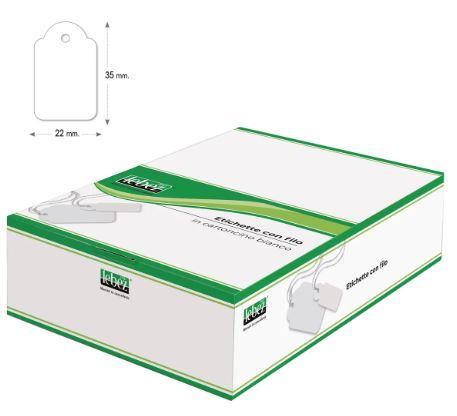 ETICHETTE C/FILO LEBEZ 22X35MM A390 500PZ.
