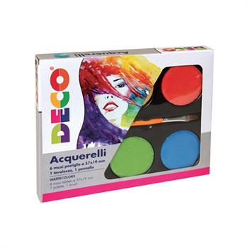 TAVOLOZZA CON 8 PASTIGLIONI ACQUERELLABILI  12574