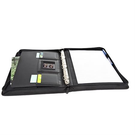 PORTABLOCCO CHIUSURA A ZIP E ANELLI INTERNI GRIGIO/NERO  37NIK106