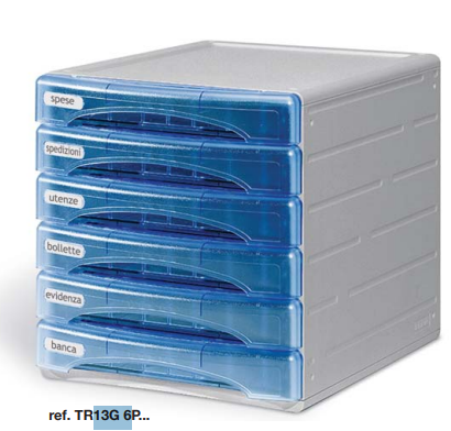 CASSETTIERA OLIVIA BLU 6 CASSETTI      13G6P
