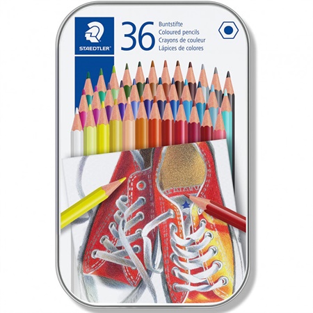 SCATOLA METALLO PASTELLI 36 COLORI STAEDTLER  175M36