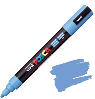 UNI POSCA MARCATORE SKY BLUE PC-5M