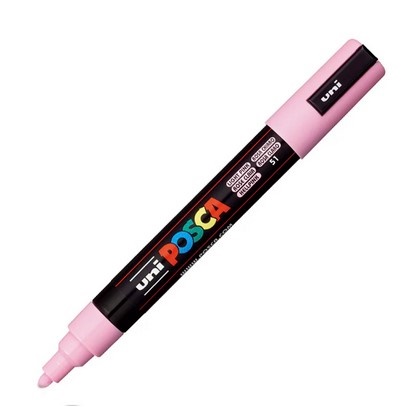 UNI POSCA MARCATORE ROSA CHIARO PC-5M