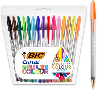 ESP.BIC CRISTAL MULTI 15PZ.         972065 964899
