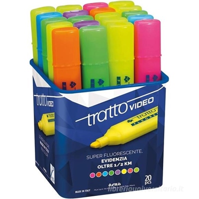 BARATTOLO EVIDENZIATORI TRATTO VIDEO 20PZ 829200