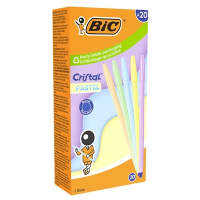 PENNA CRISTAL PASTEL BLU            302550