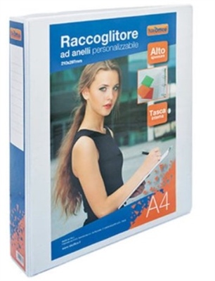 RACCOGLITORE 4 ANELLI A4 PERSON. 28X31,8 D50MM    19NIK005