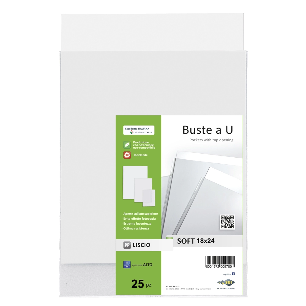 BUSTE IN PLASTICA TRASPARENTE 18X24 SOFT        651824
