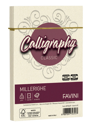 BUSTE CALLIGRAPHY 12X18 AVORIO 25PZ FAVINI A57Q427