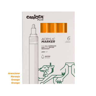 PENNARELLO MARKER CARIOCA ARANCIONE 6PZ     45218/08