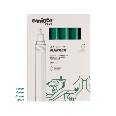 PENNARELLO MARKER CARIOCA VERDE 6PZ         45218/04