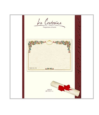DIPLOMI PERGAMENA LA CERTOSINA A4   ALE 12FG  1920-8